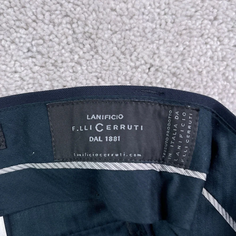 Banana Republic Pants Men 35x32 Blue Modern Slim Fit Wool Cerruti Luxury Trouser